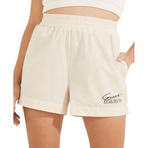 Guess Women's Della Logo Water Repellent Shorts -‎ Cream/ Size S - MSRP $59